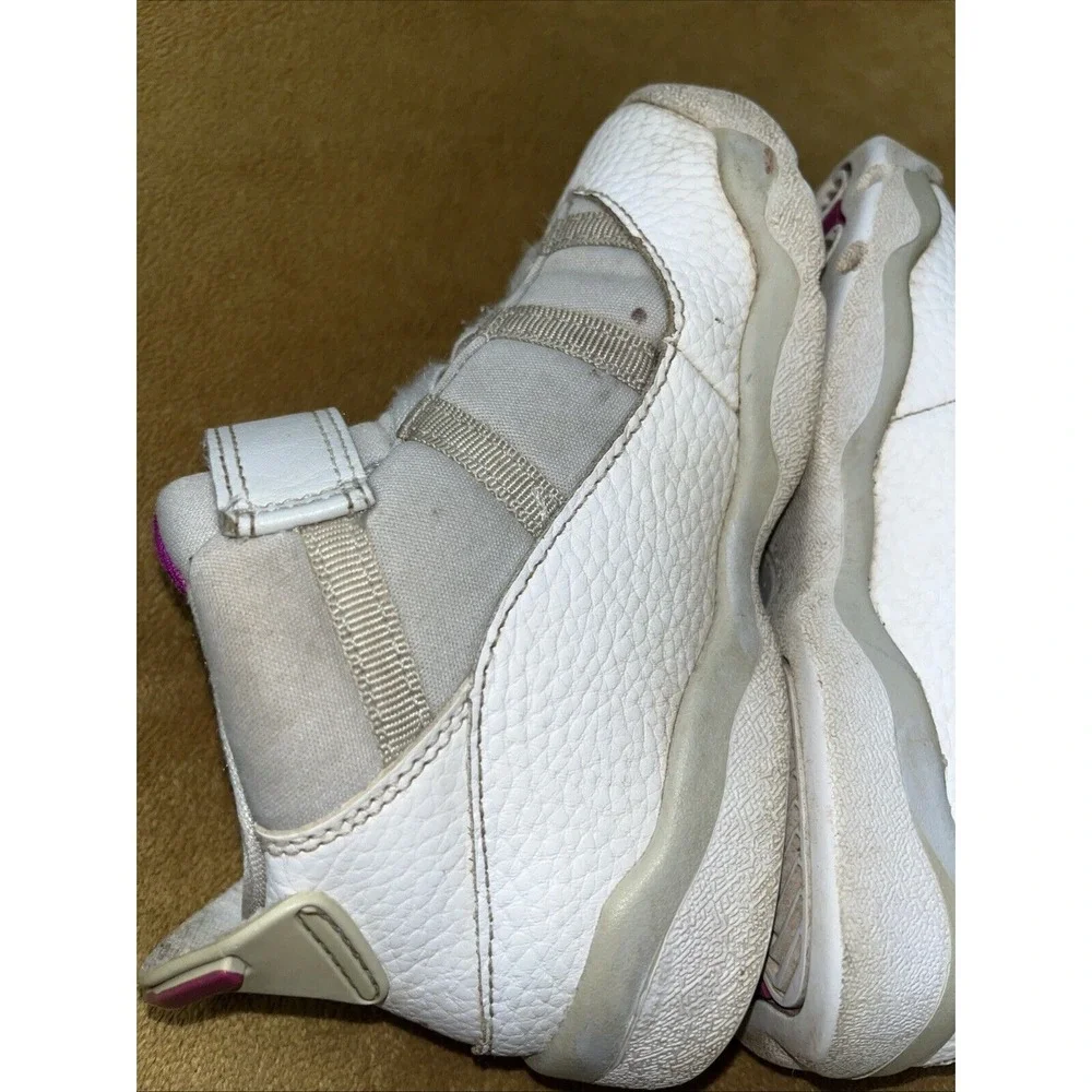 Nike Air Jordan 6 Rings Boys Size 9C White Athletic Shoes‎ Sneakers  942780-111